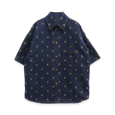 Louis Vuitton Embroidery Signature S/S Denim Shirt "Indigo"