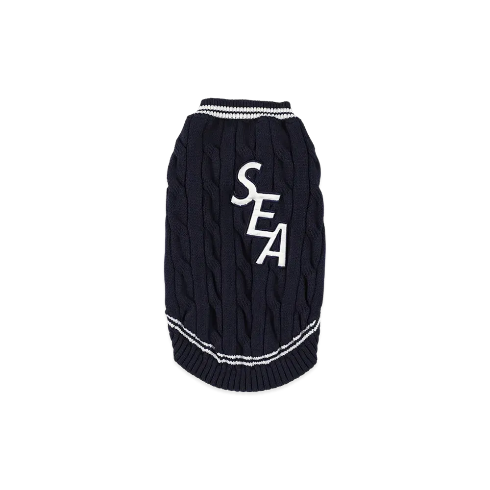 WIND AND SEA DOG TILDEN SWEATER "Navy"