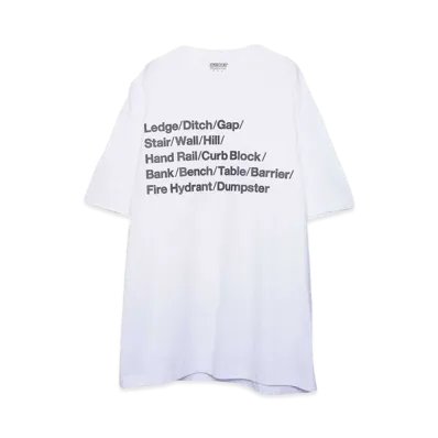 HOMBRE Nino S/S PRINT TEE (SKATE ESSENTIALS) "WHITE"