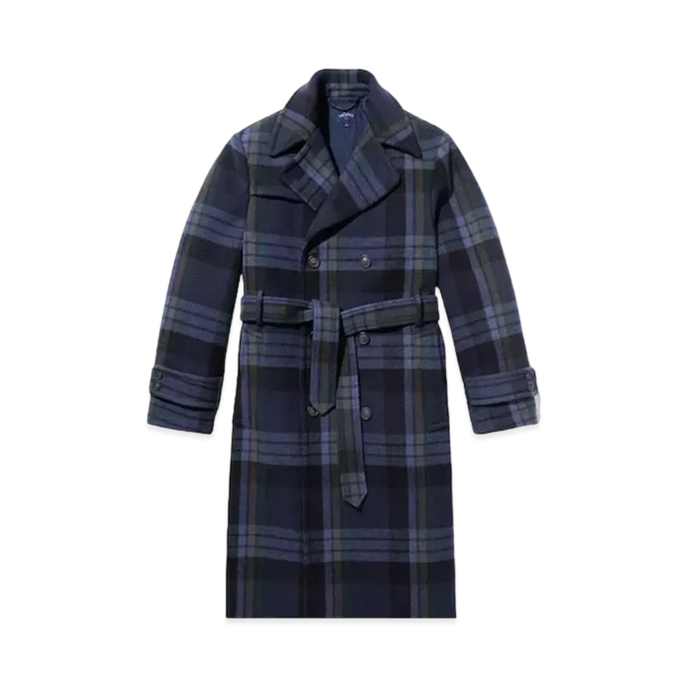 Noah Double Breasted Trench Coat "Plaid"
