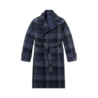 Noah Double Breasted Trench Coat "Plaid"