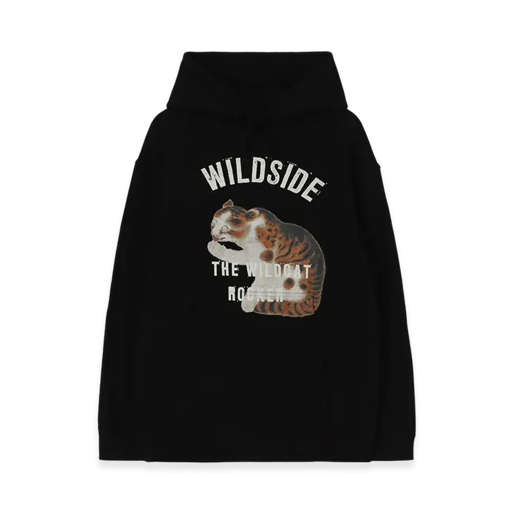 WILDSIDE YOHJI YAMAMOTO Wild Cat Pullover Hoodie "Black"