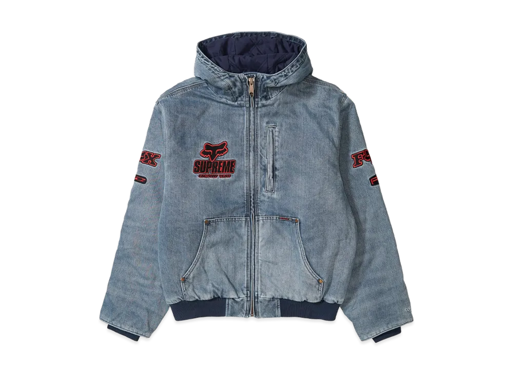 Supreme x Fox Racing Hooded Work Jacket "Denim"