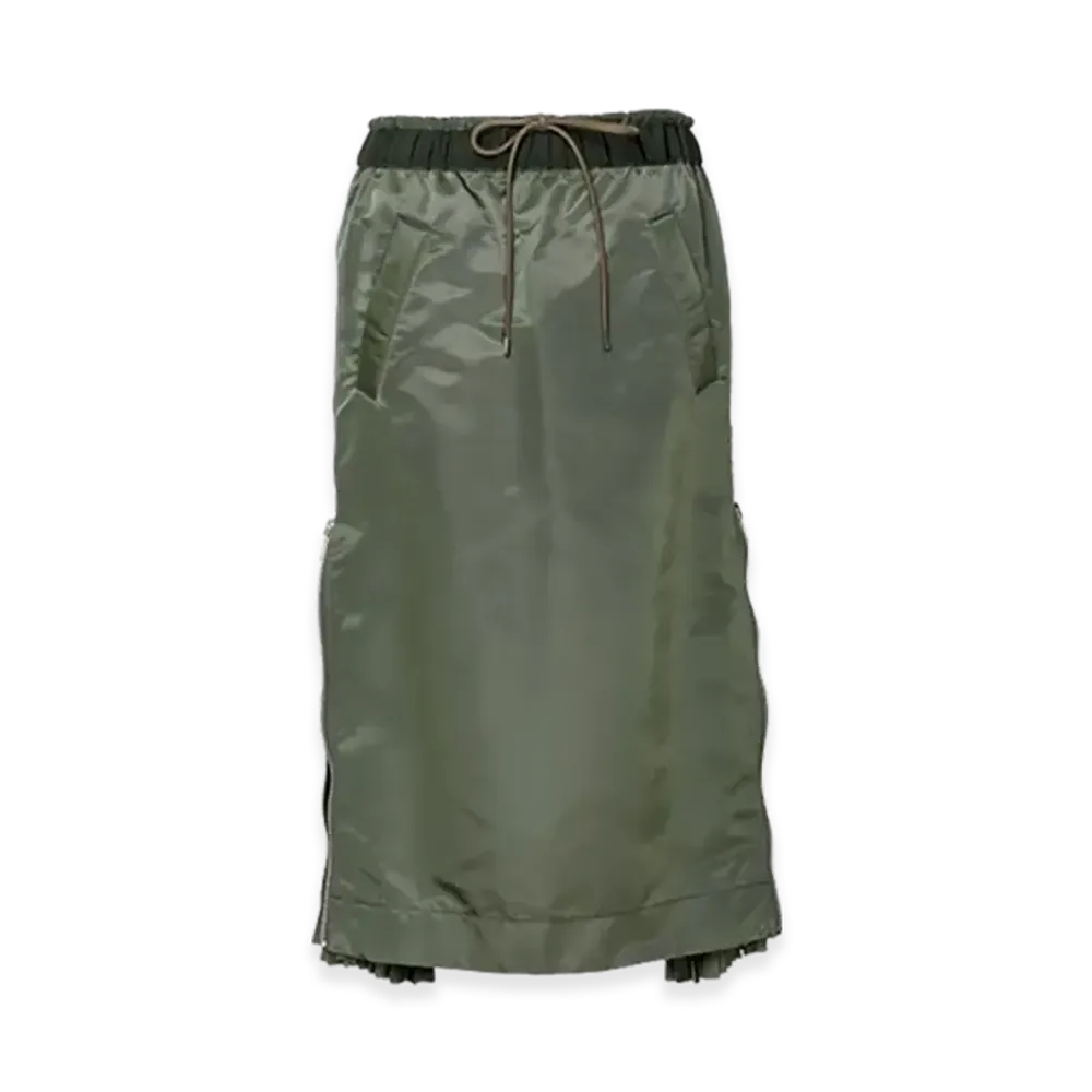 sacai Nylon Twill Skirt "Khaki"
