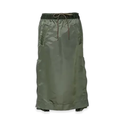 sacai Nylon Twill Skirt "Khaki"