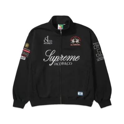Supreme x La Martina Zip Up Sweatshirt "Black"