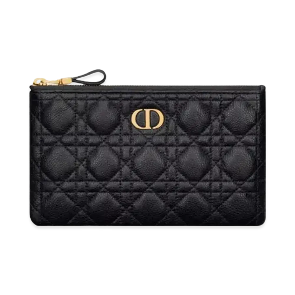 Dior Small Dior Caro Slim Pouch Supple Cannage Calfskin "Black"