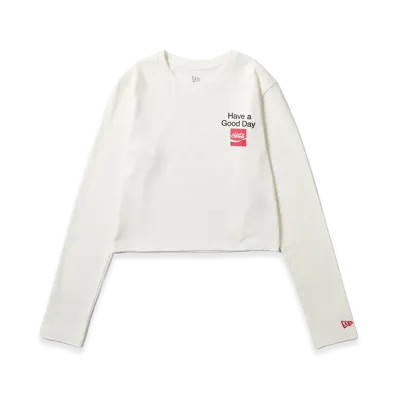 NEW ERA x Coca-Cola x Kosuke Kawamura Women's L/S Cropped Tee Many Hearts "Off White"