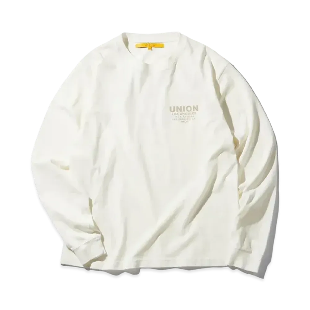 UNION Shop L/S Reactive Dye Tee "White"