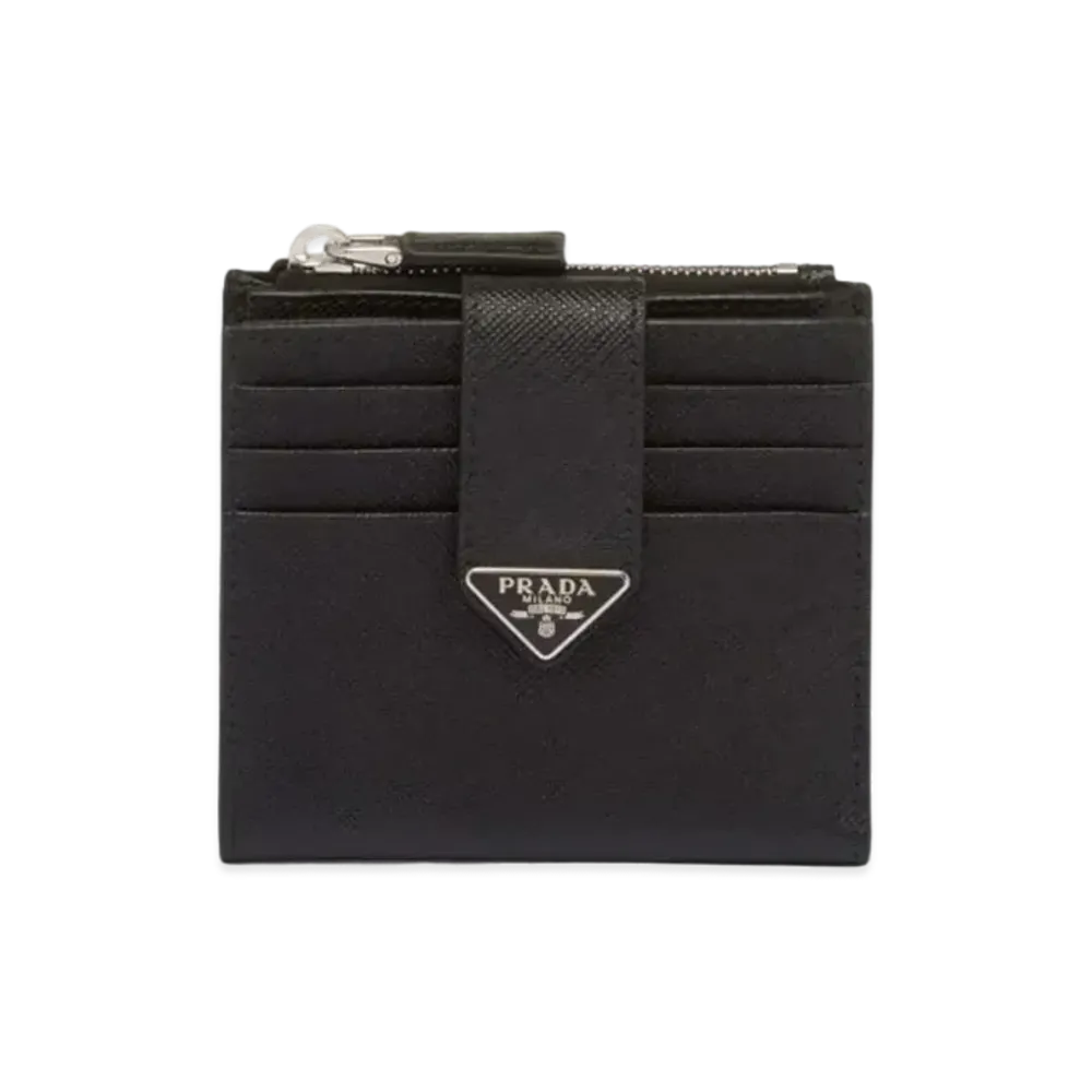 PRADA Saffiano Leather Card Holder "Black"