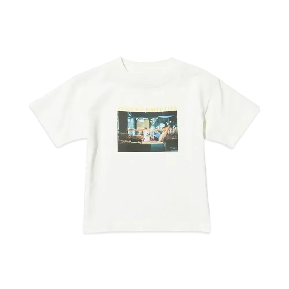 B:MING by BEAMS x PUPPET SUNSUN Kids / Fade Photo Print T-Shirt Bread "OffWhite"