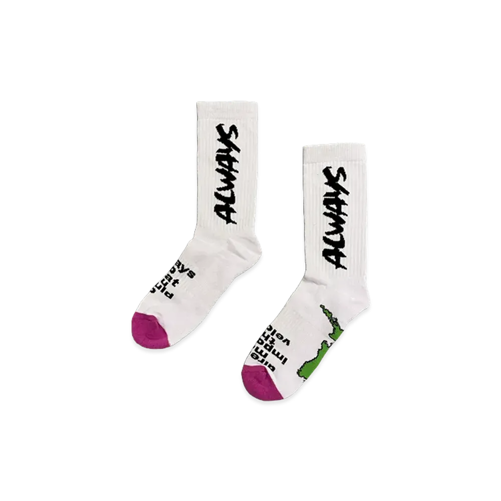 ALWAYTH Ryan Sock "White"