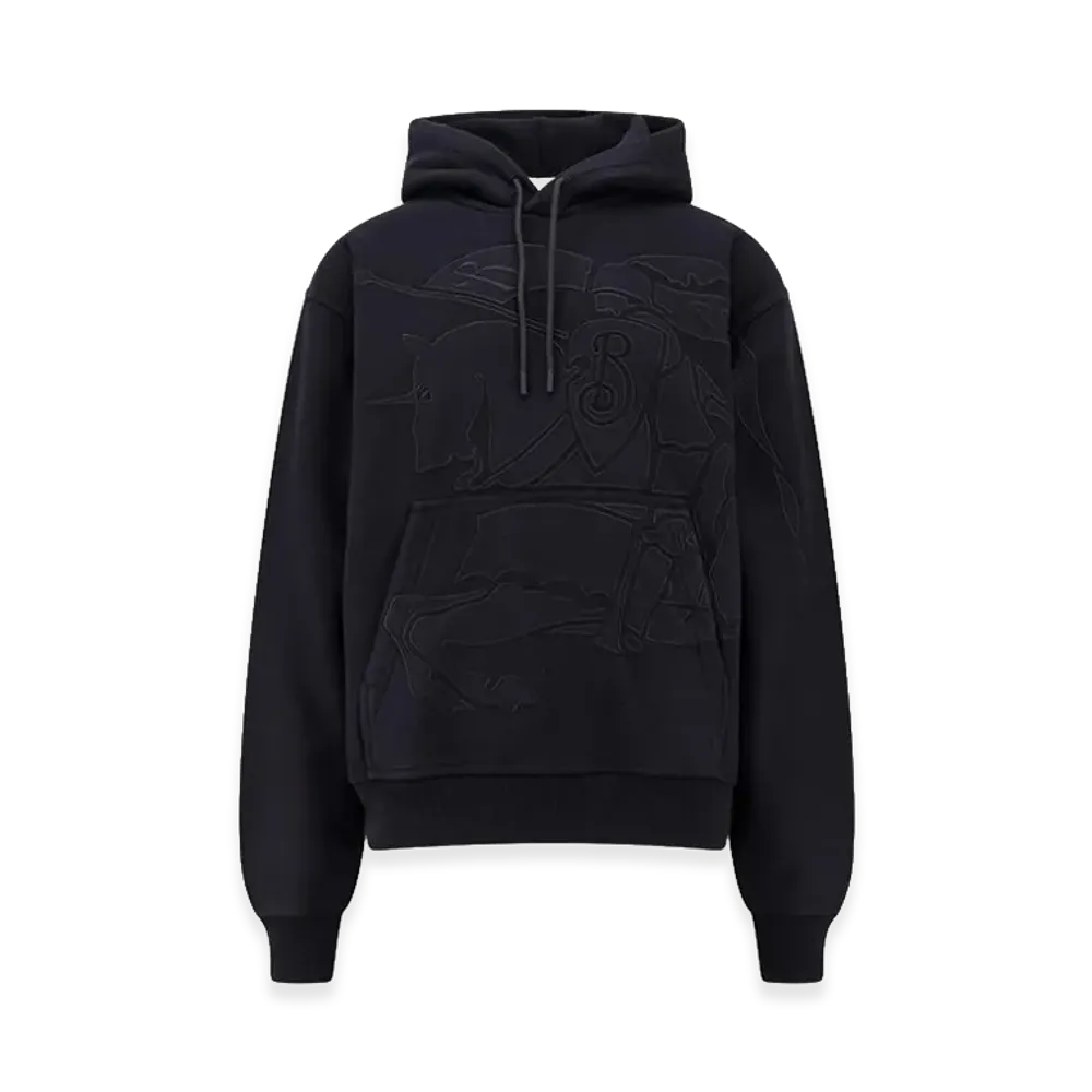 Burberry Ekd Drawstring Oversized Hoodie "Black"