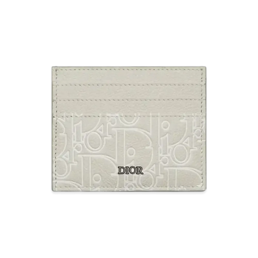 Dior Card Holder Dior Gravity Outline Leather "Beige"