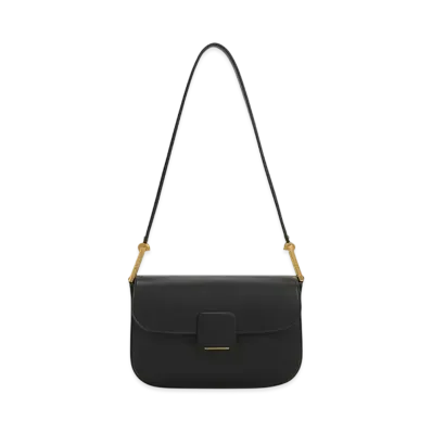 CHARLES & KEITH Core Square Push Lock Shoulder Bag "Black"
