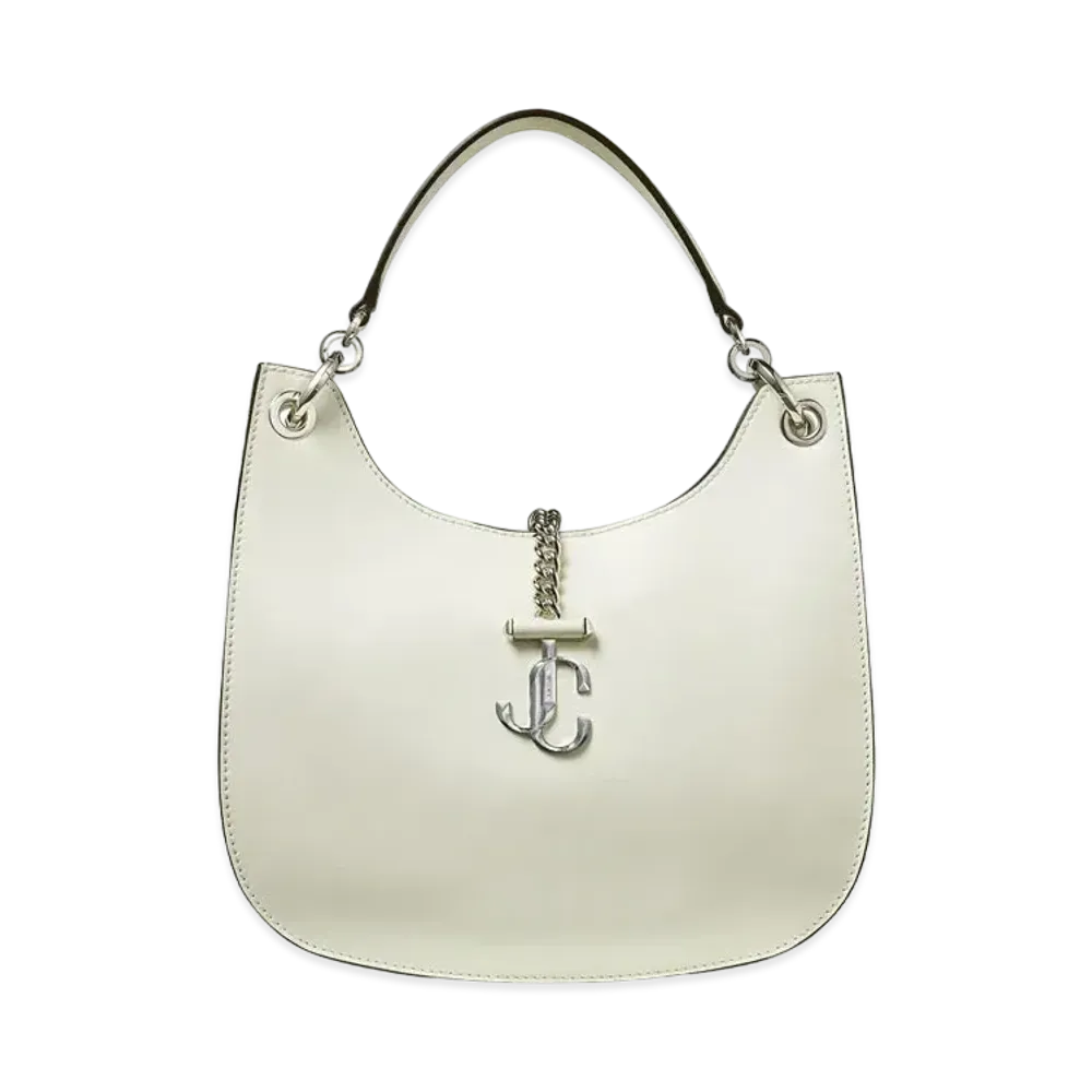 Jimmy Choo Varenne Hobo/M Calf Leather Hobo Handbag "Latte"