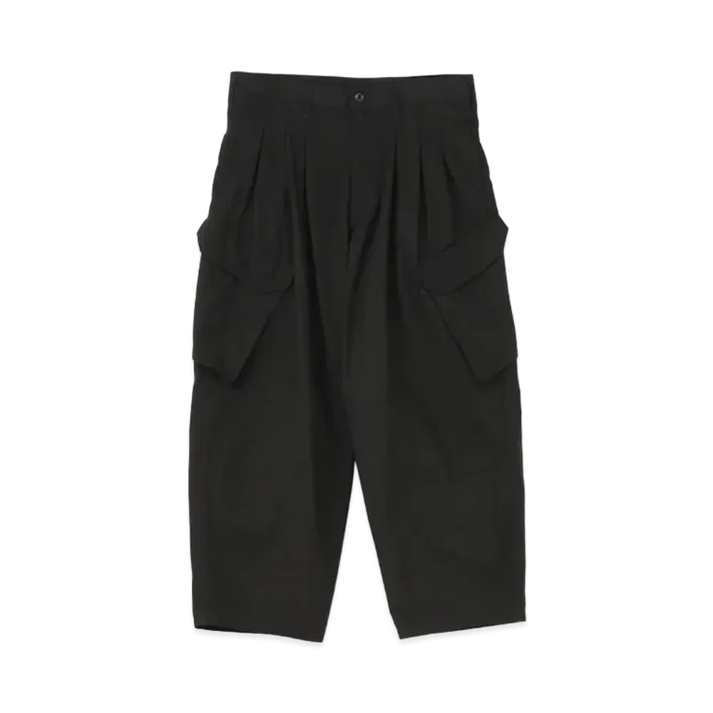Yohji Yamamoto Pour Homme BLACK SCANDAL RIPSTOP 12TACK PANTS "Black"