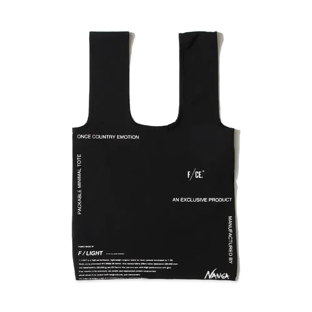 F/CE. x NANGA F/Light Eco Tote "Black"