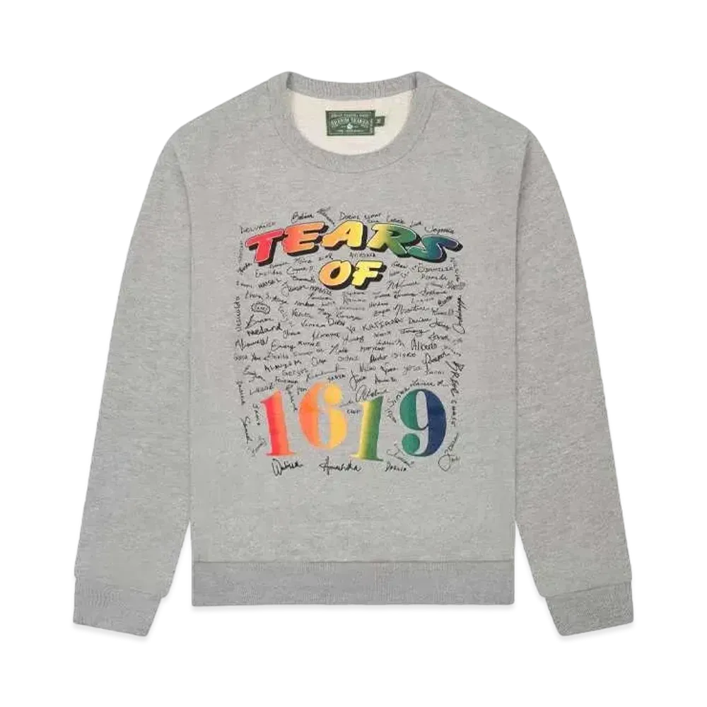 DENIM TEARS Class of 1619 Crewneck "Grey"