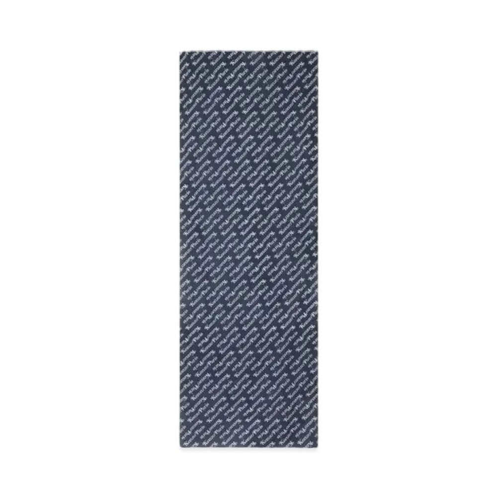 KENZO 'KENZOGRAM' Cotton Scarf "Midnight Blue"