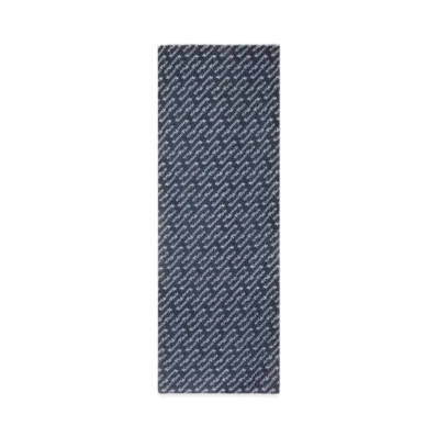KENZO 'KENZOGRAM' Cotton Scarf "Midnight Blue"