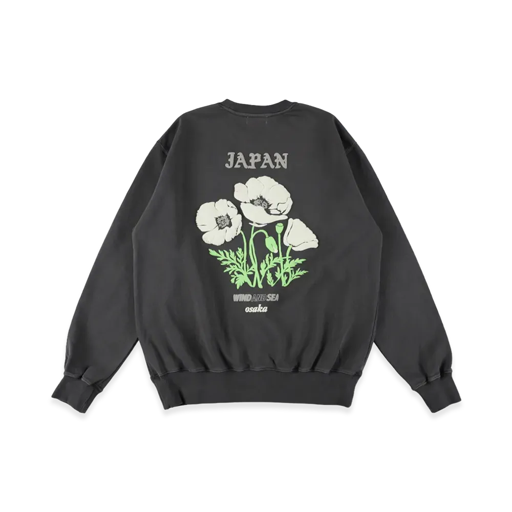 WIND AND SEA Flower Osaka S/S Creneck Sweat "Black"