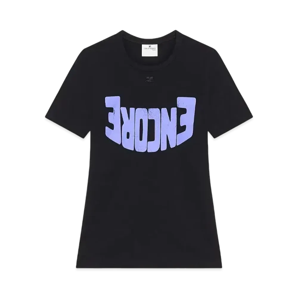Courreges Encore Contrast T-Shirt "Black/Purple"