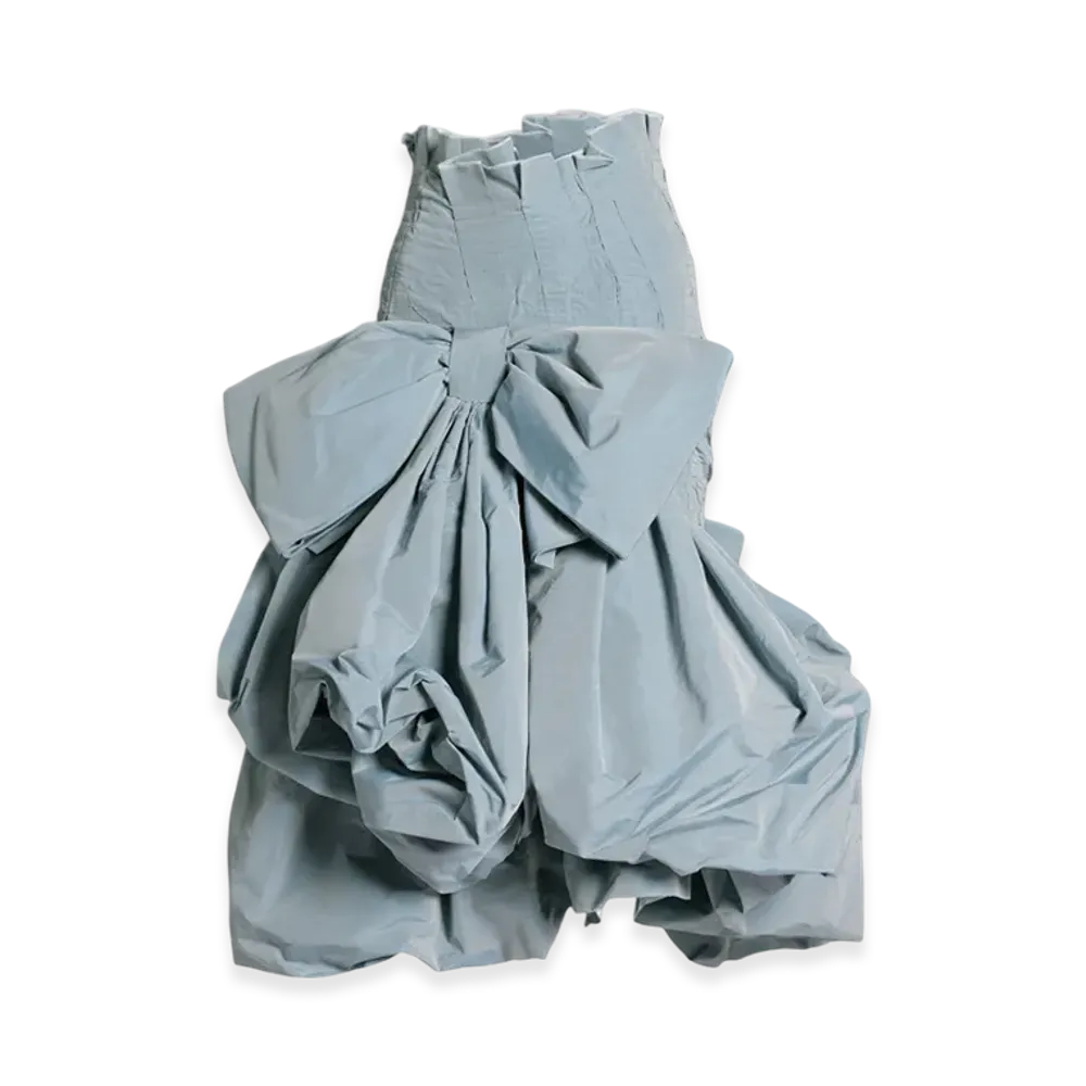 Maison Margiela Women's Bow Voluminous Skirt "Light Blue"