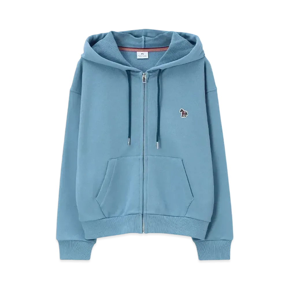 Paul Smith Women's Zebra Patch Parka "Blue"