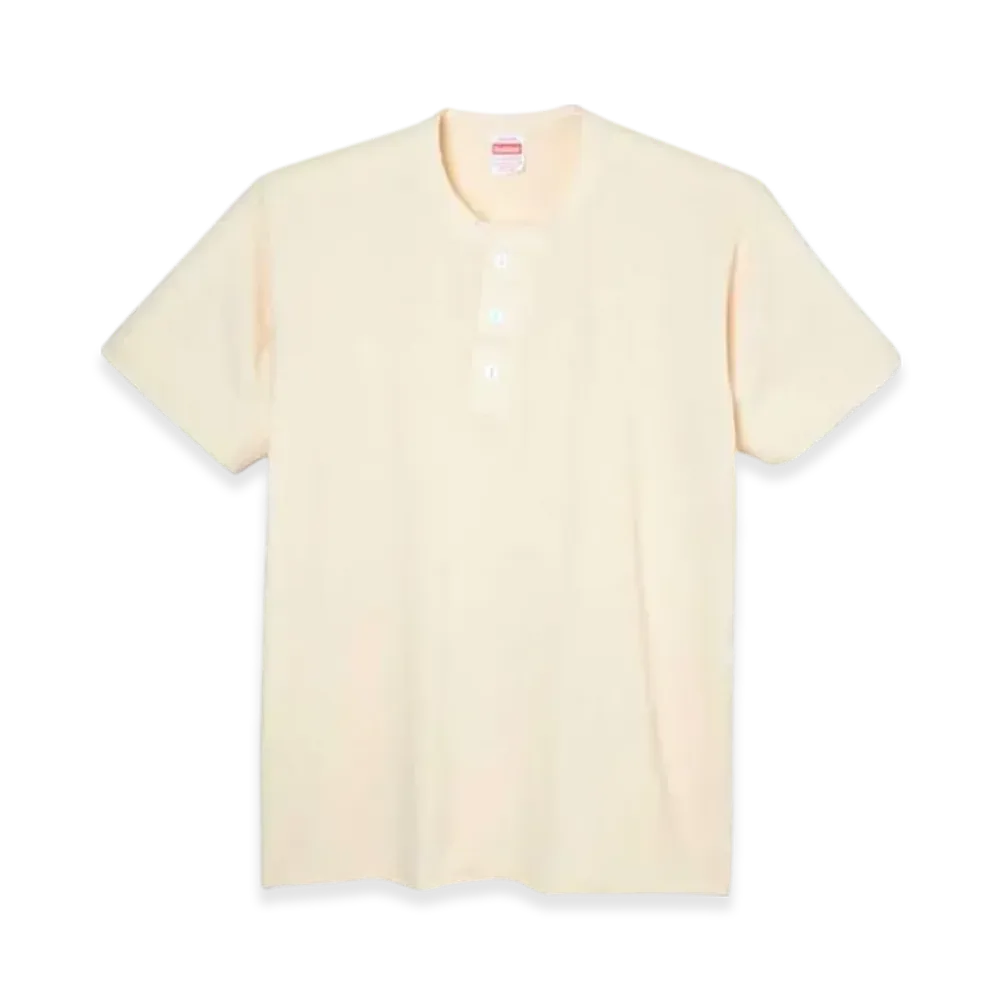 Healthknit Henley Short Sleeve T-Shirt "Natural"