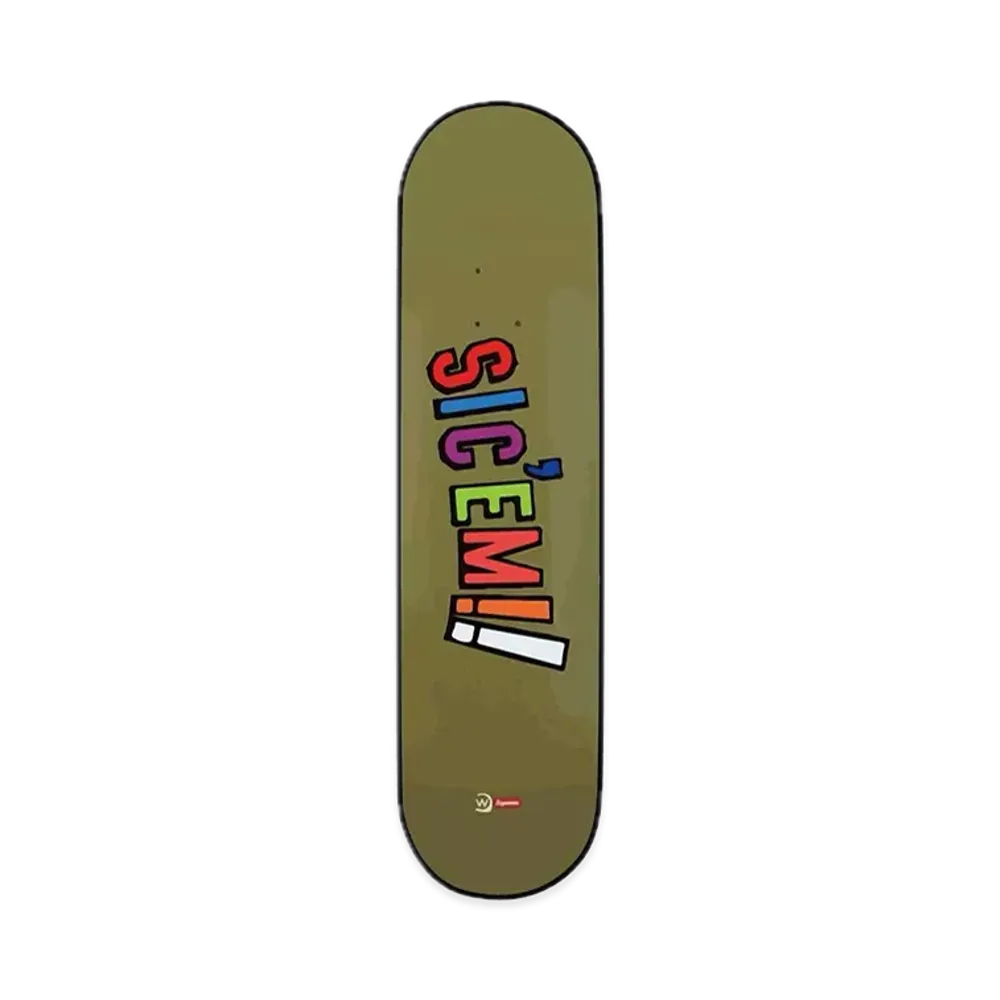 Supreme x WTAPS Sic'em! Skateboard "Olive Drab"