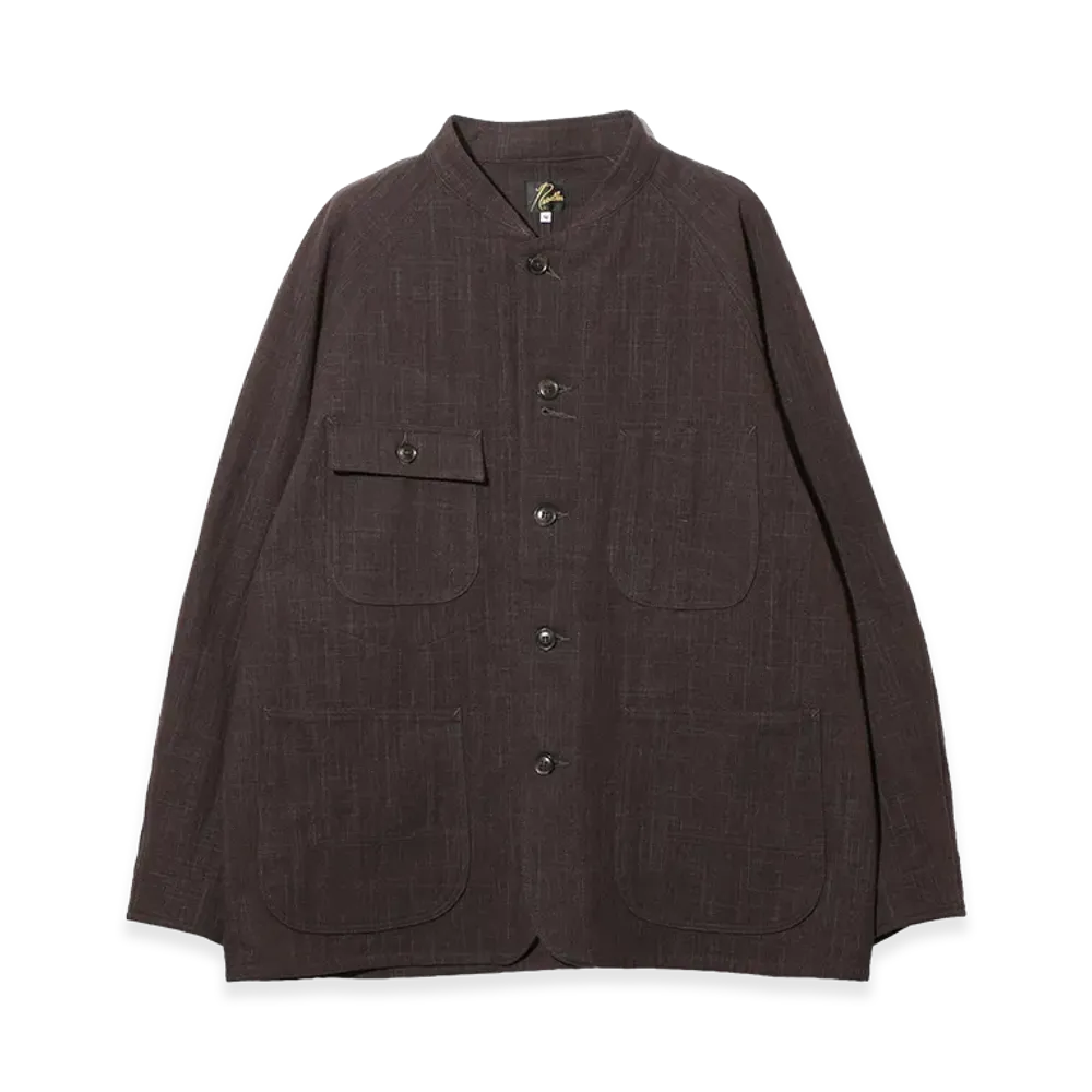 NEEDLES Chore Coat - Kasuri Jacquard "Bordeaux"