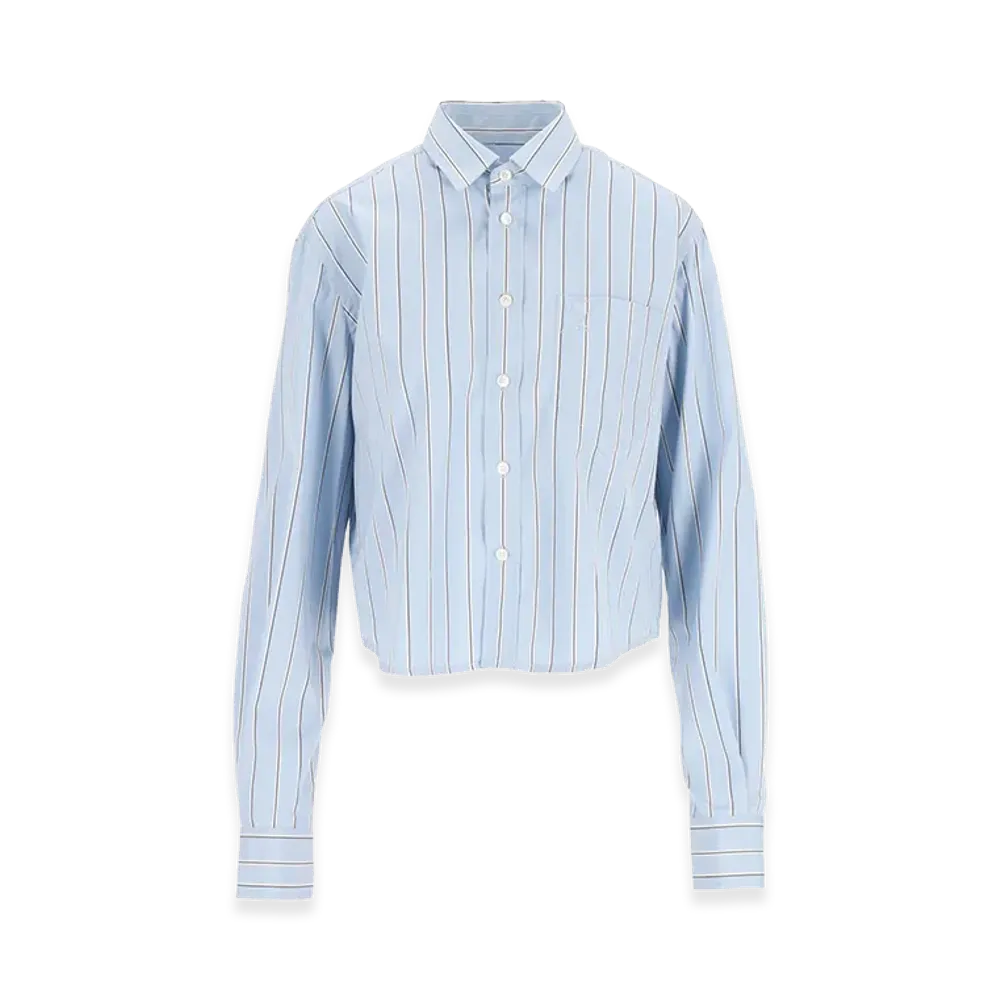 AMI PARIS Women's Short Shirt "Light Blue"