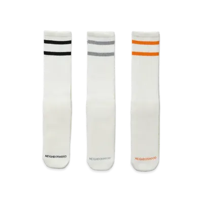 NEIGHBORHOOD Classic 3Pack Socks "White"