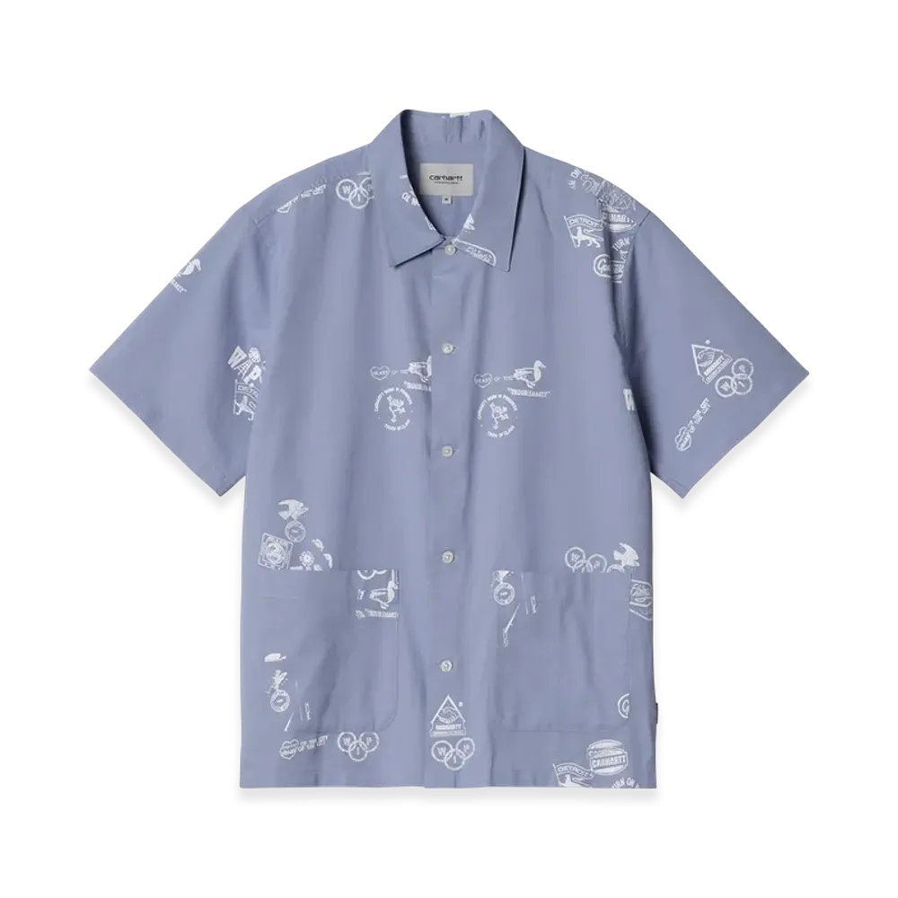 Carhartt WIP S/S Stamp Shirt "Stamp Print Charm Blue"