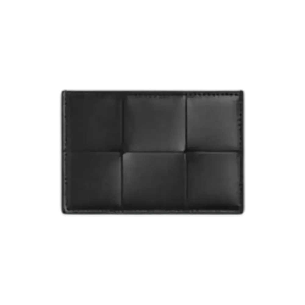 Bottega Veneta Cassette Credit Card Case "Black/Parakeet"