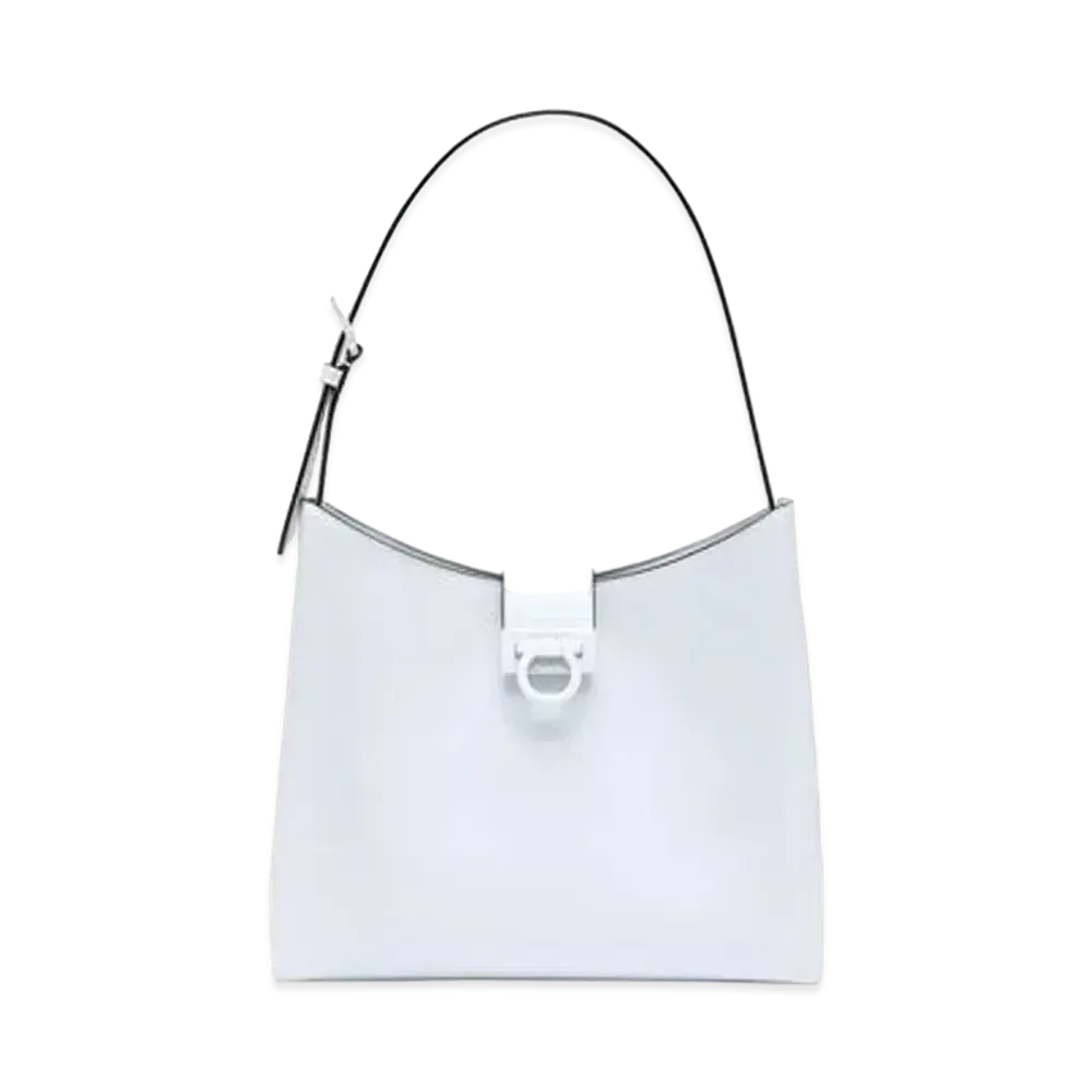 Salvatore Ferragamo Trifolio Shoulder Bag (L) "White"