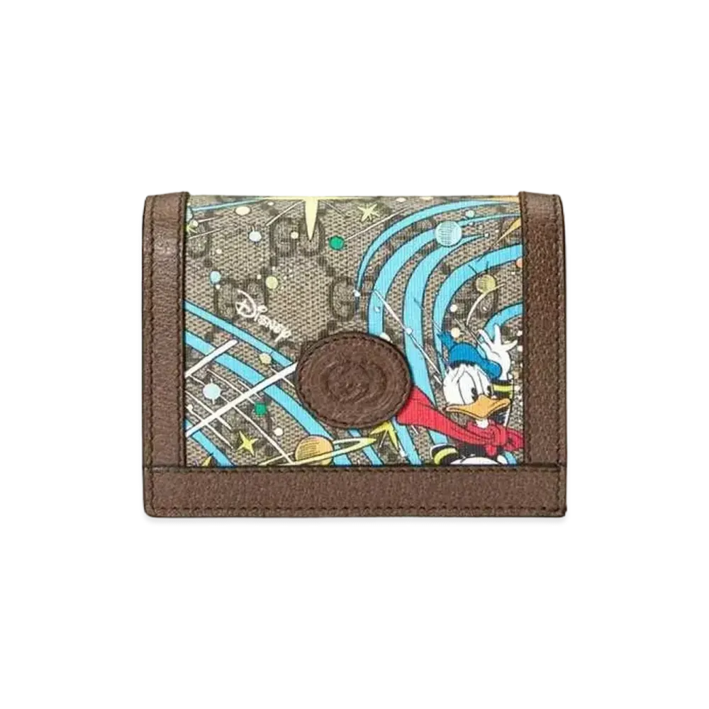 GUCCI x Disney Donald Duck GG Supreme Compact Wallet
