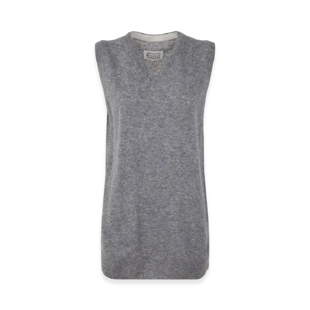 Maison Margiela Women's Lambswool Knit Vest "Grey"