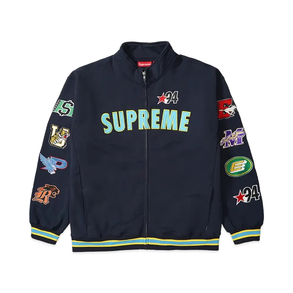 Supreme Mascots Zip Up Sweatshirt "Navy"