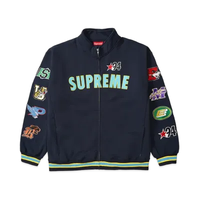 Supreme Mascots Zip Up Sweatshirt "Navy"