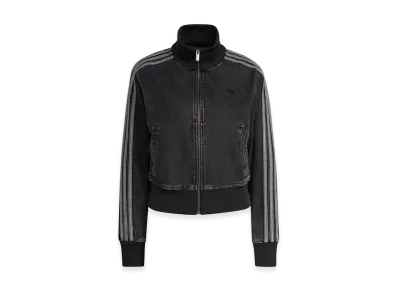 adidas Women's Firebird Track Top Denim "True Black Denim"