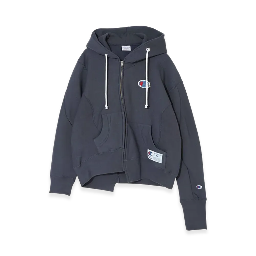 UNDERCOVER x Champion Cotton Polyester Fleece Lined Zip Up Hoodie "Navy"
