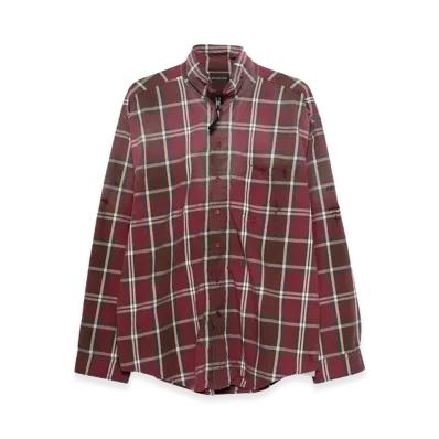 BALENCIAGA Zip-Up Shirt "Bordeaux"