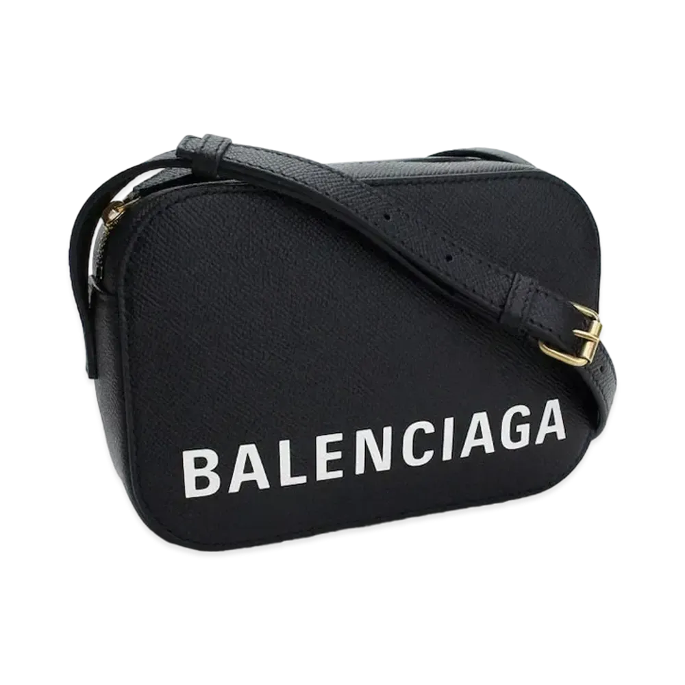 BALENCIAGA Ville Leather Camera Bag "Black"