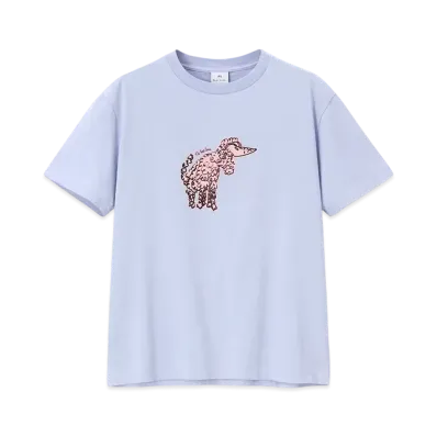 Paul Smith Women's Doodle Poodle Short Sleeve T-Shirt "LightBlue"