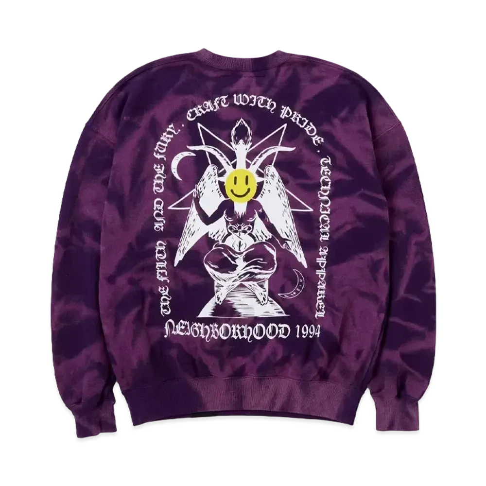 NEIGHBORHOOD Tie-Dye Sweat Shirt LS "Purple"