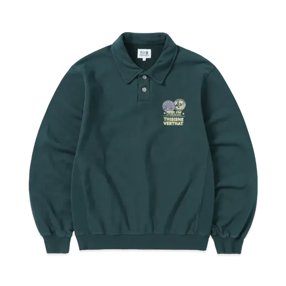 thisisneverthat TNT Felix Collar Sweatshirt "Sea Green"