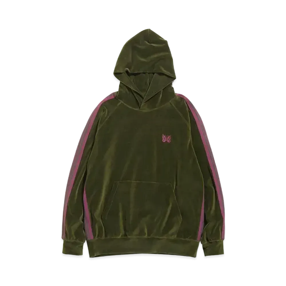 Needles TRACK HOODY - C/PE VELOUR "Green"