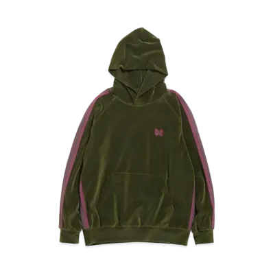 Needles TRACK HOODY - C/PE VELOUR "Green"